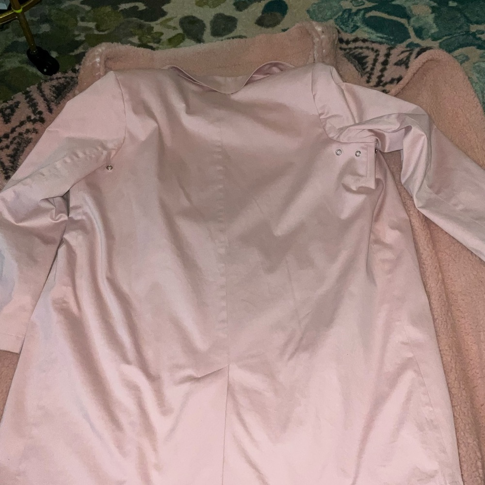 Blush Pink Cotton Blazer Jacket Runway Color Large Button - Picture 8 of 9